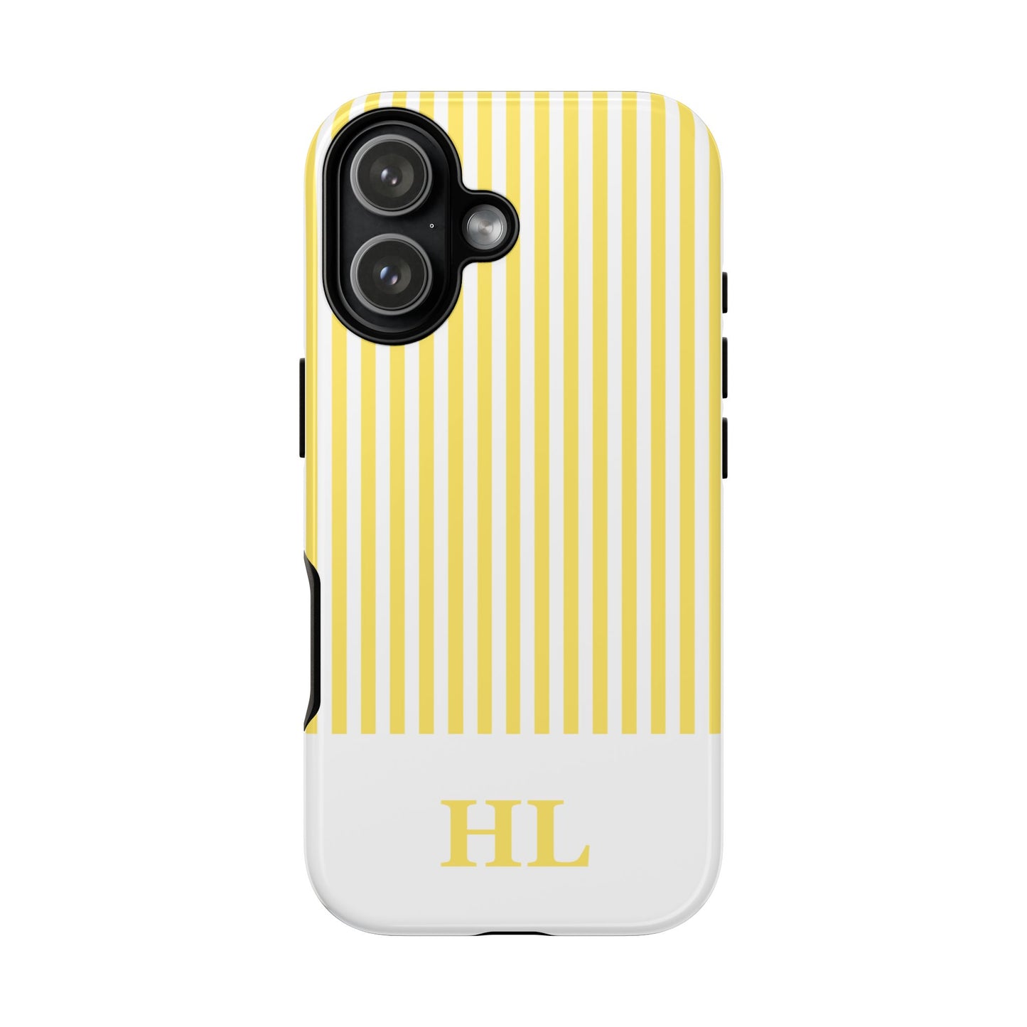Custom Initial Stripe Tough Phone Case