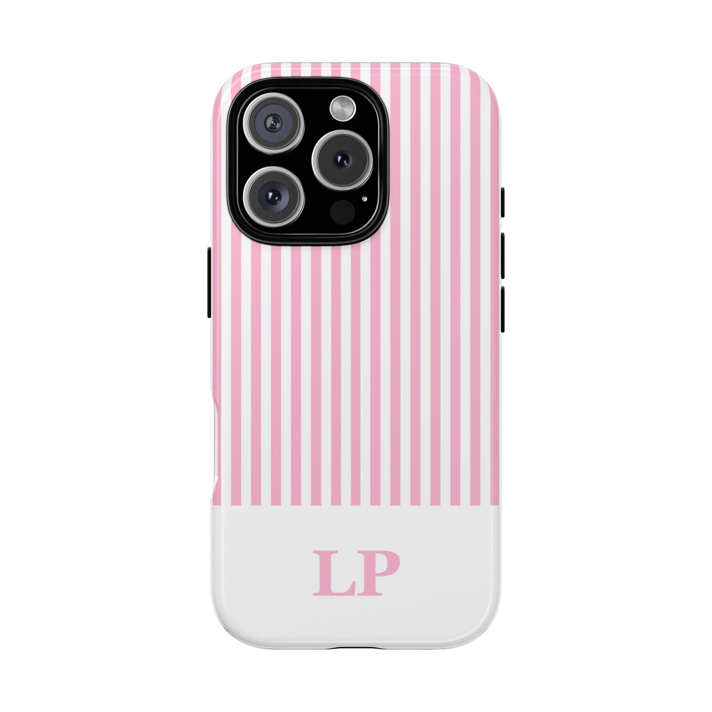 Custom Initial Stripe Tough Phone Case