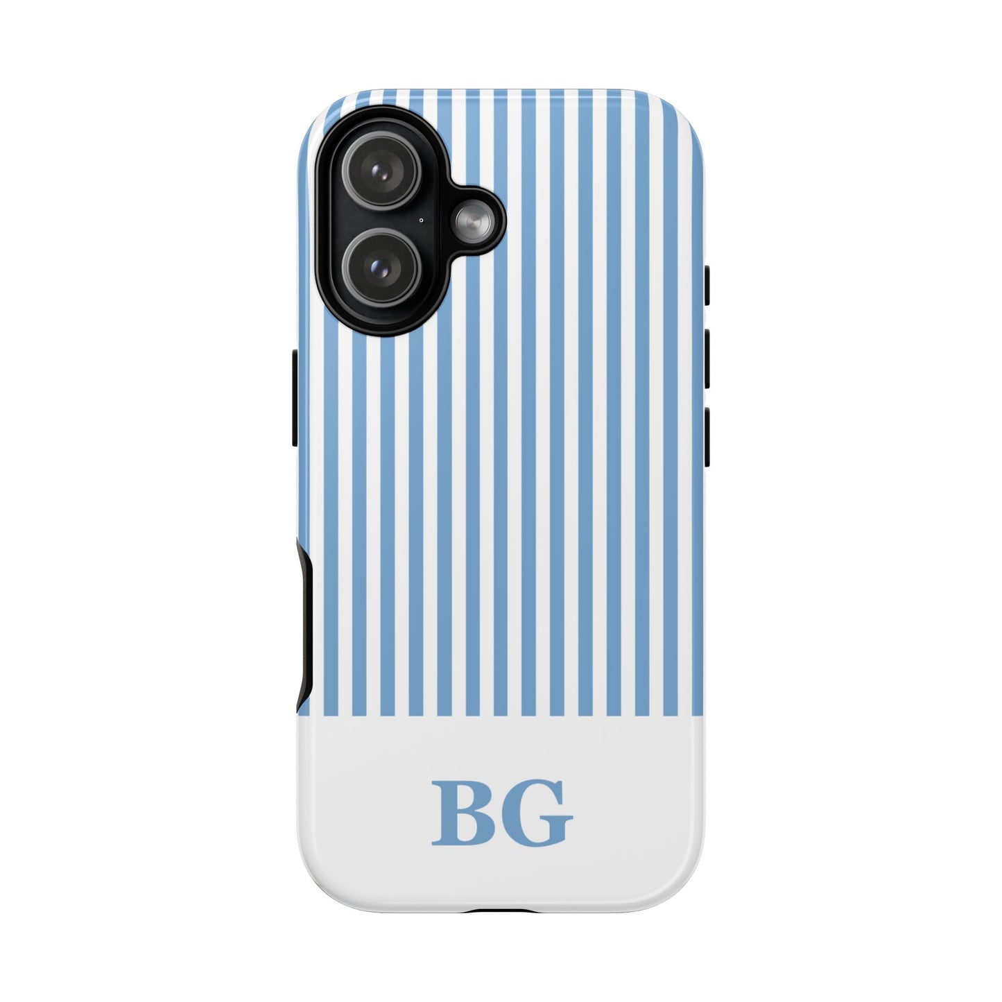 Custom Initial Stripe Tough Phone Case