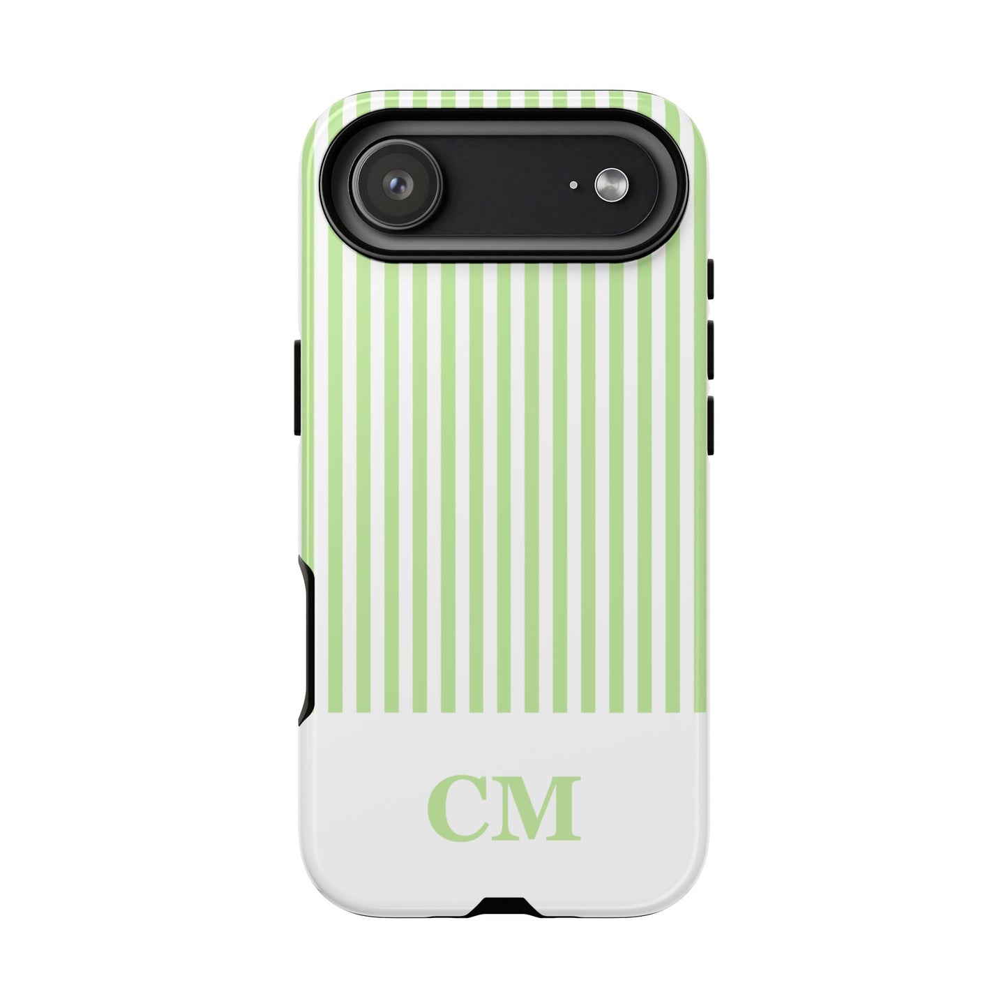 Custom Initial Stripe Tough Phone Case