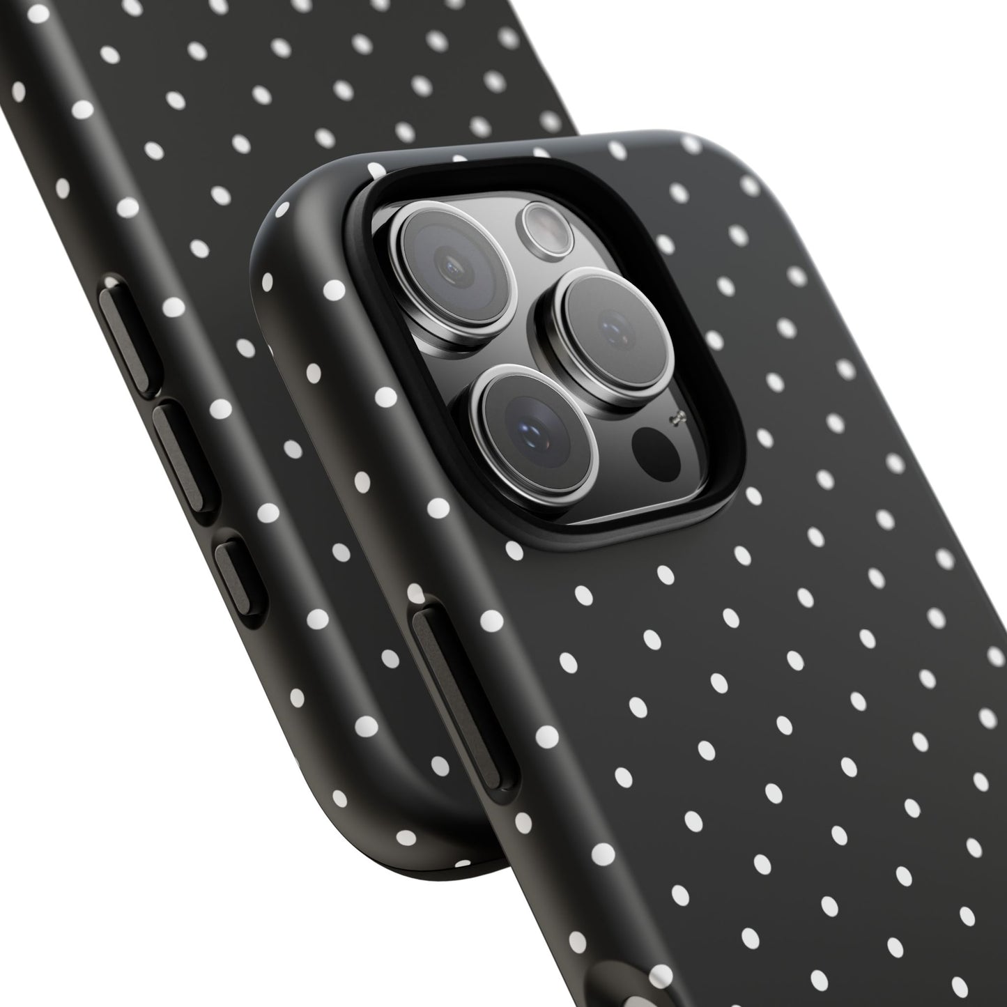 Polka Black Tough Phone Case