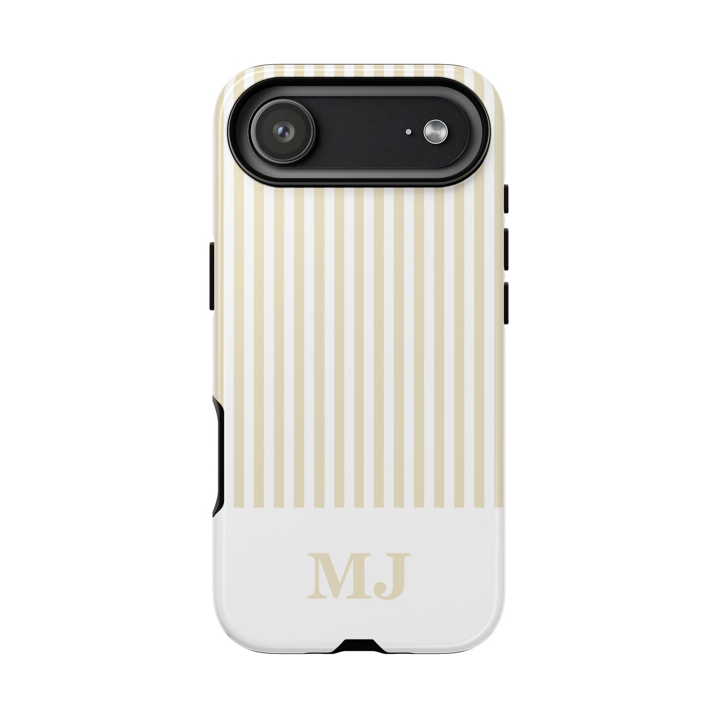 Custom Initial Stripe Tough Phone Case