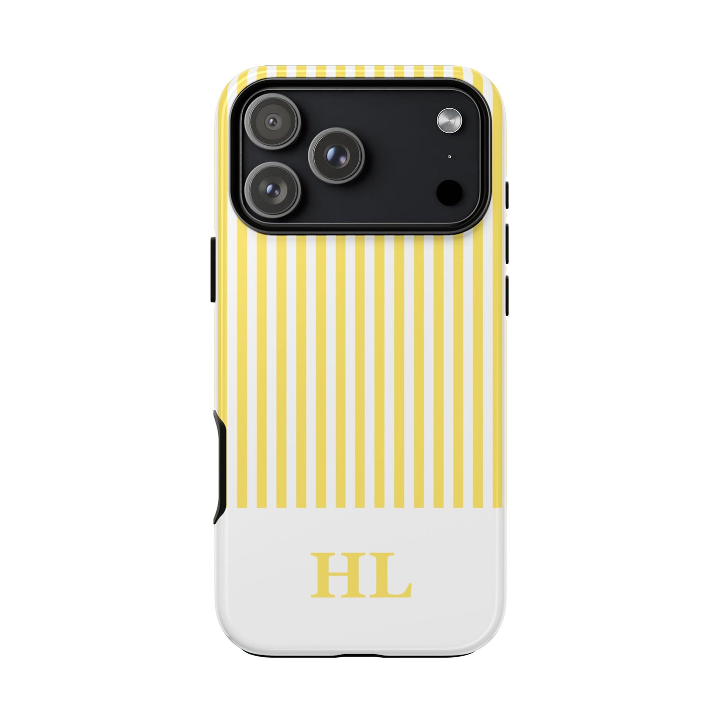 Custom Initial Stripe Tough Phone Case