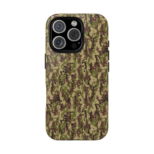 Pixelated Camo Tough Phone Case