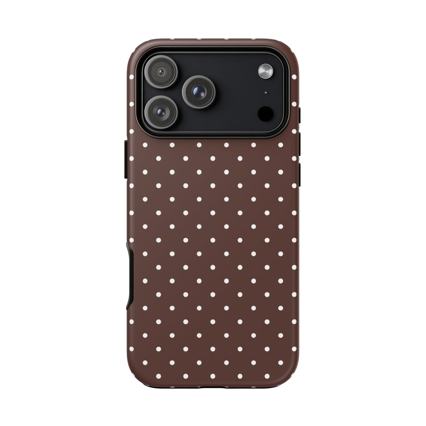 Polka Brown Tough Phone Case