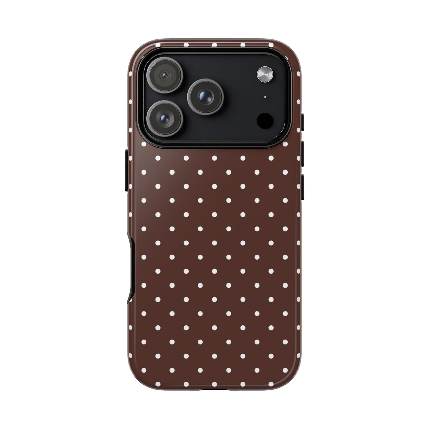 Polka Brown Tough Phone Case