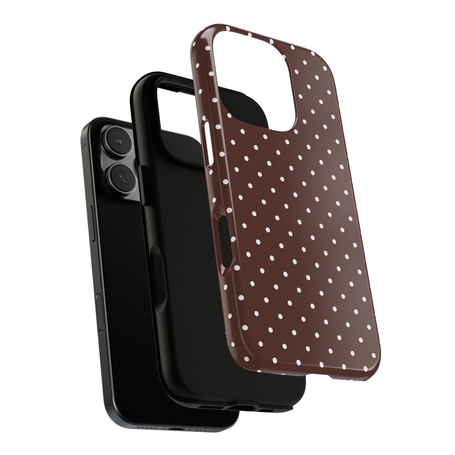 Polka Brown Tough Phone Case