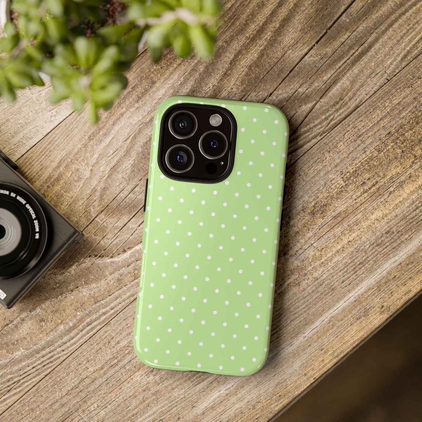 Polka Green Tough Phone Case