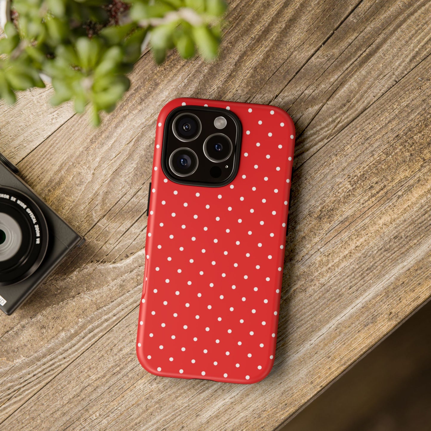 Polka Red Tough Phone Case