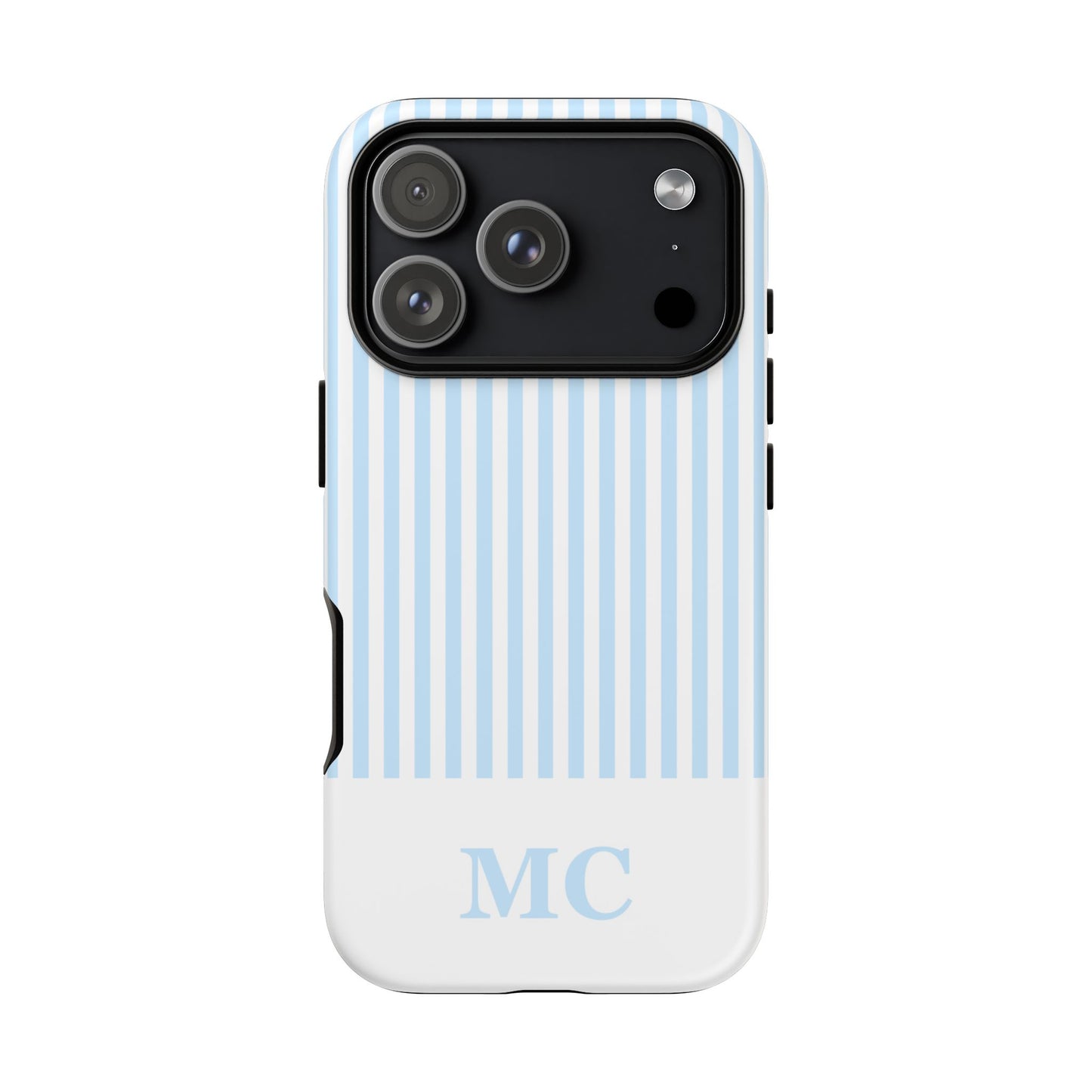 Custom Initial Stripe Tough Phone Case