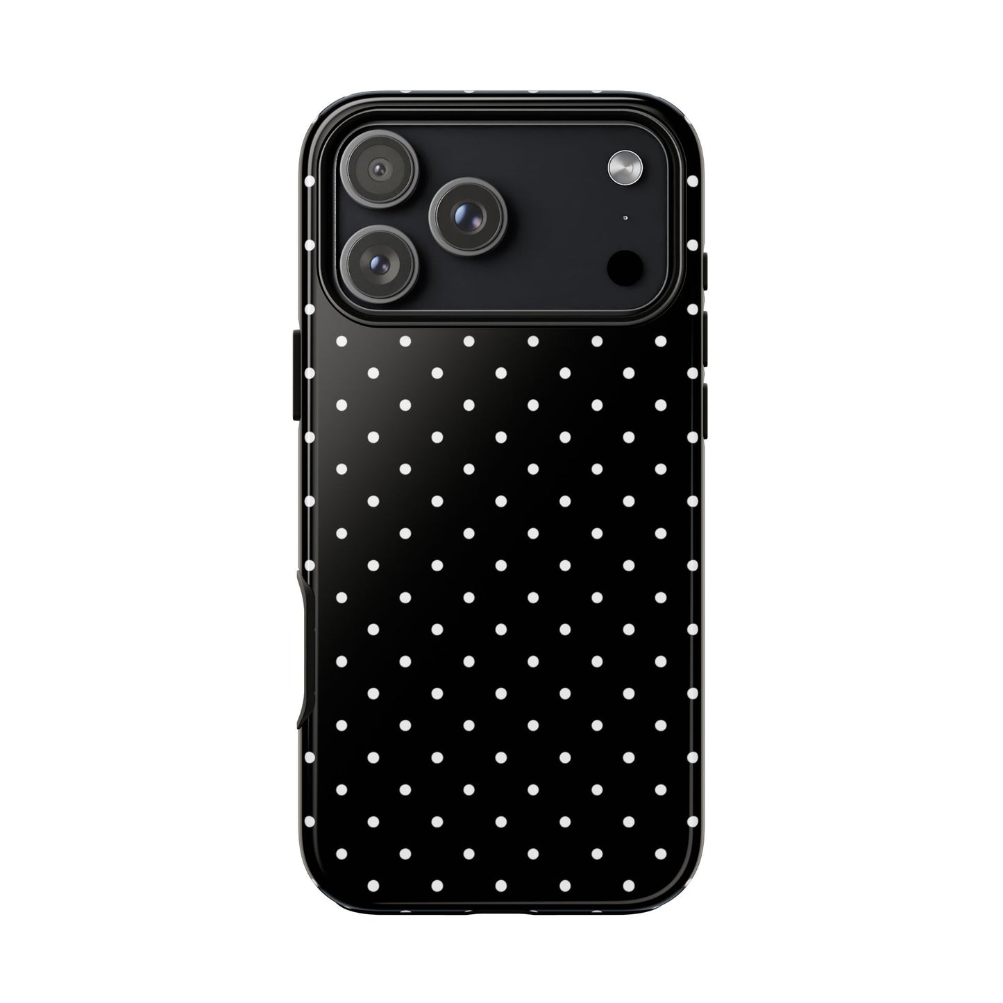 Polka Black Tough Phone Case