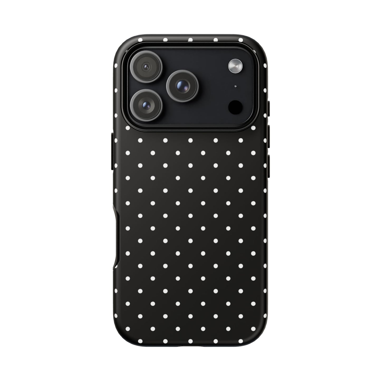 Polka Black Tough Phone Case