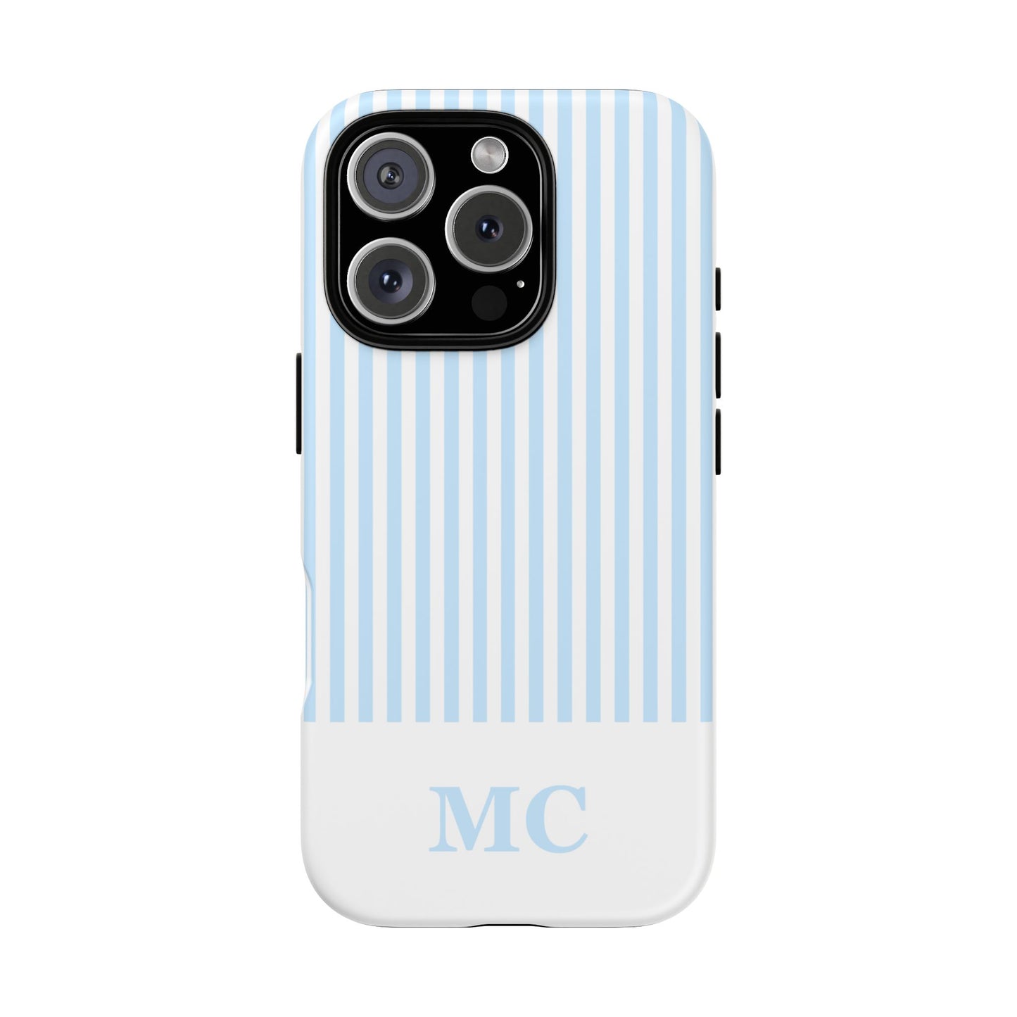 Custom Initial Stripe Tough Phone Case