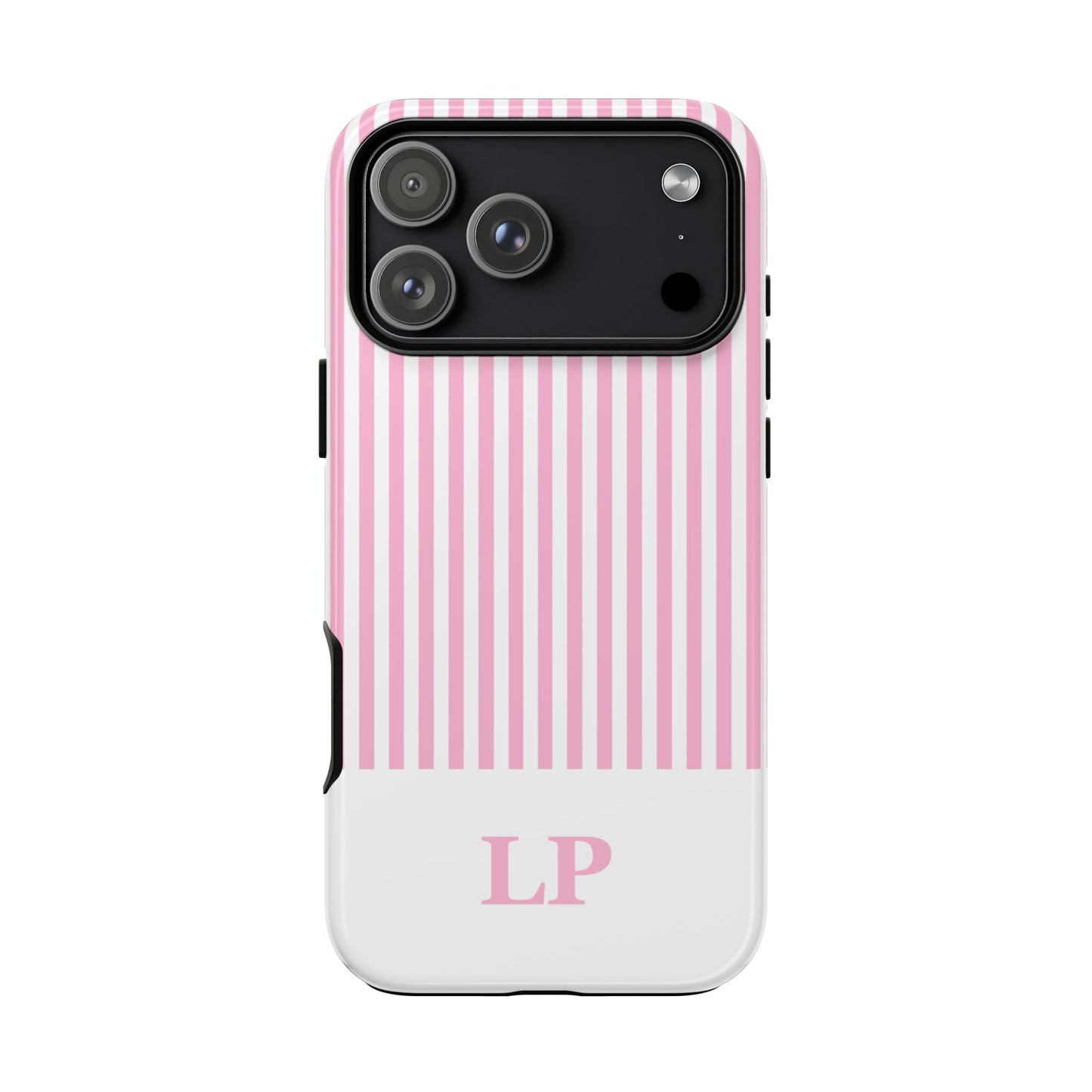Custom Initial Stripe Tough Phone Case