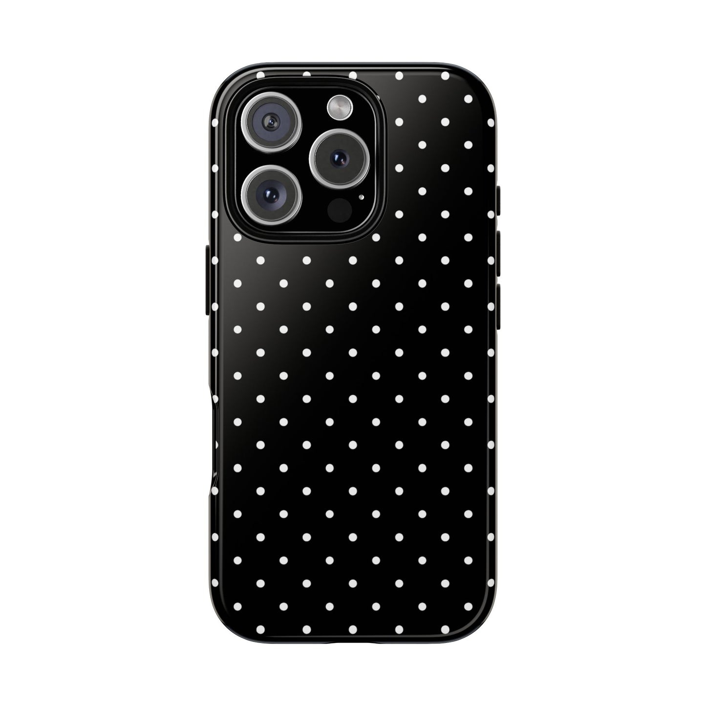 Polka Black Tough Phone Case