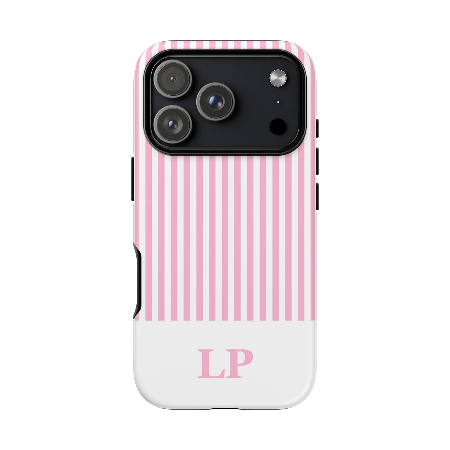 Custom Initial Stripe Tough Phone Case
