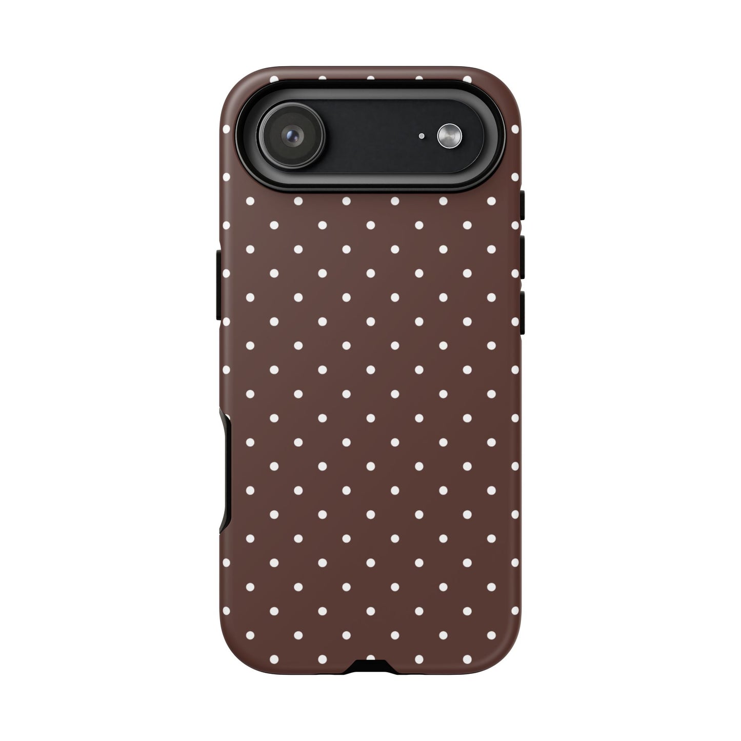 Polka Brown Tough Phone Case