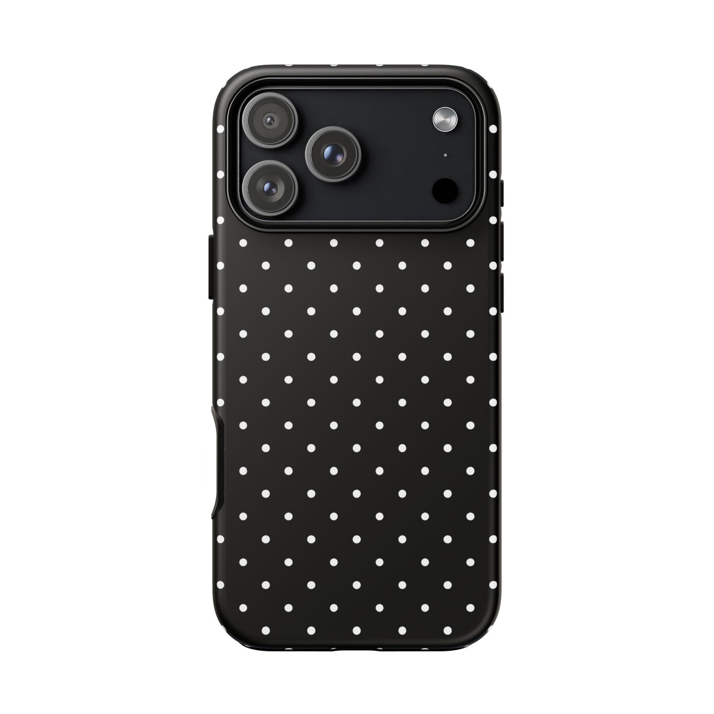 Polka Black Tough Phone Case