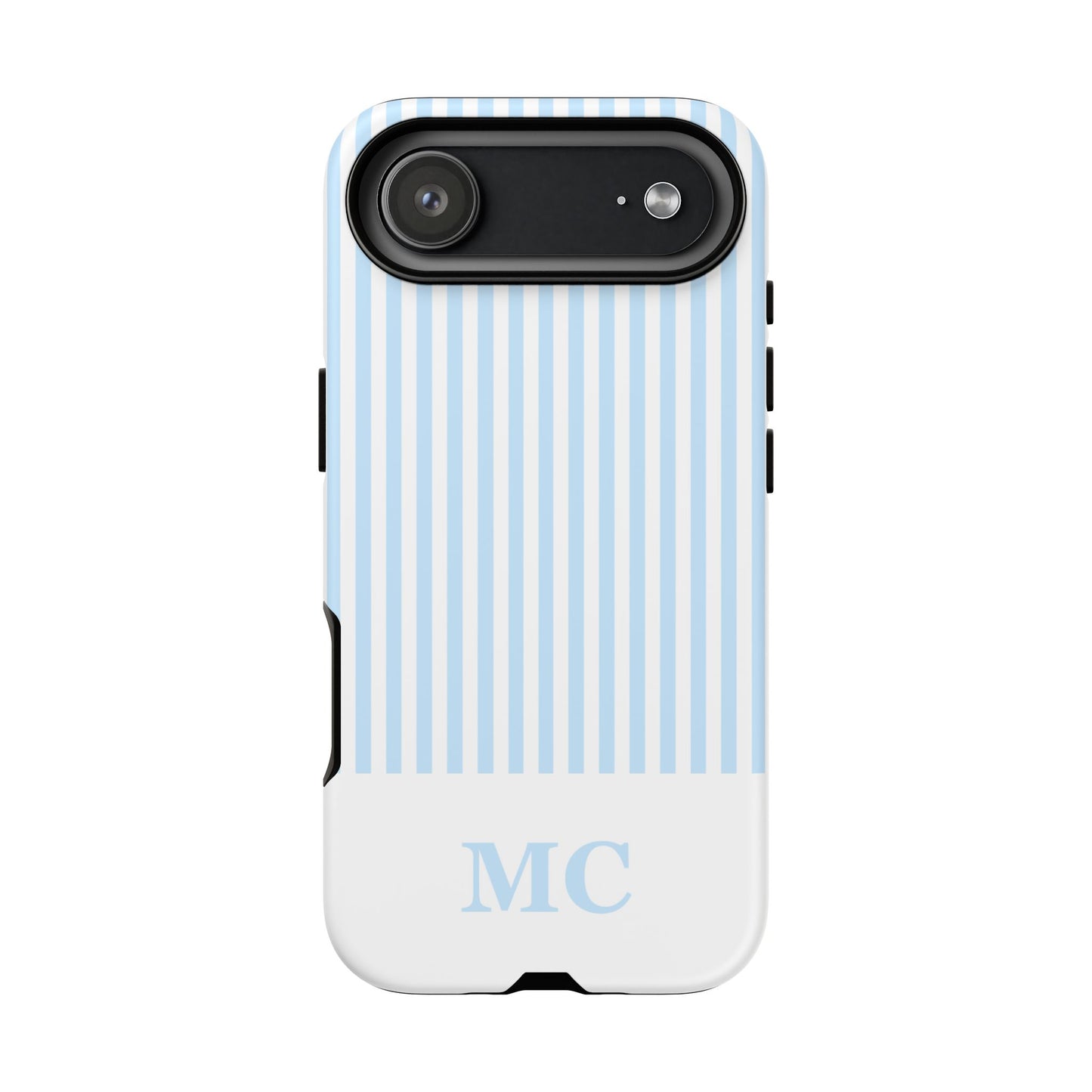 Custom Initial Stripe Tough Phone Case