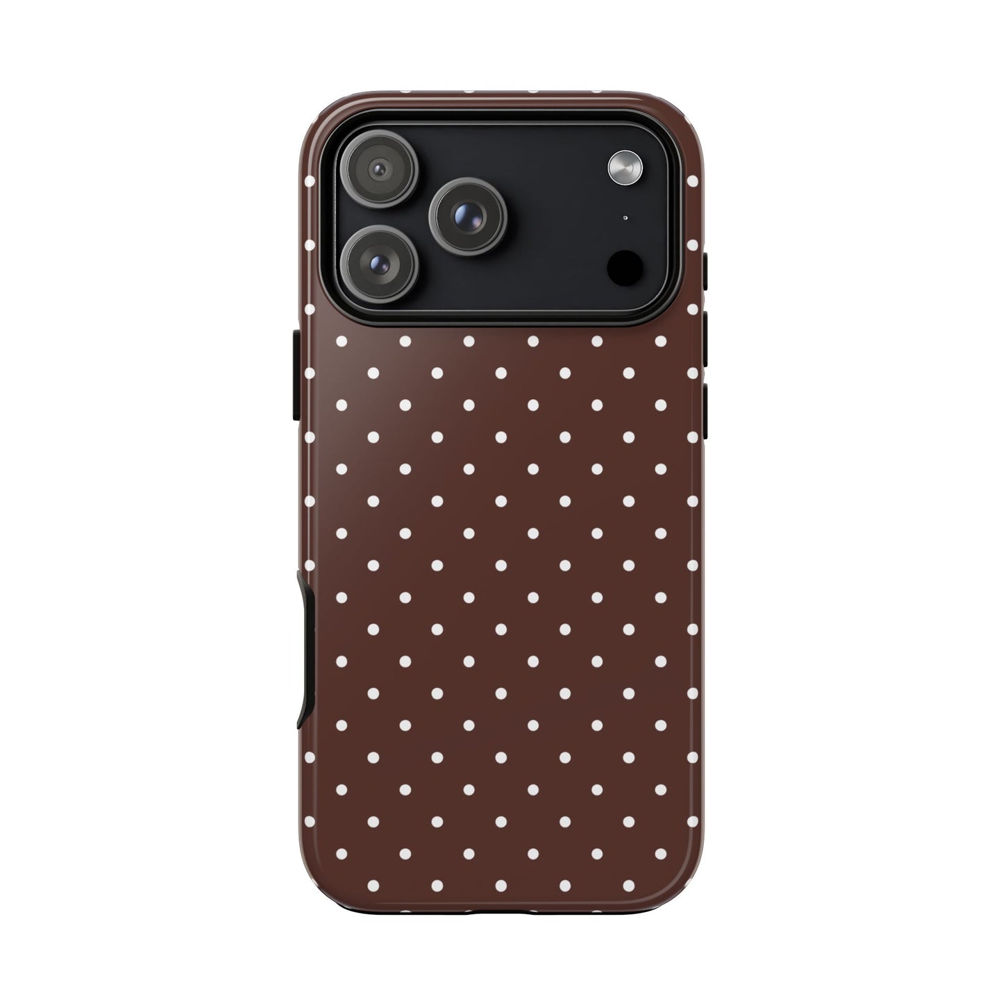 Polka Brown Tough Phone Case