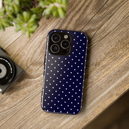 Polka Navy Tough Phone Case