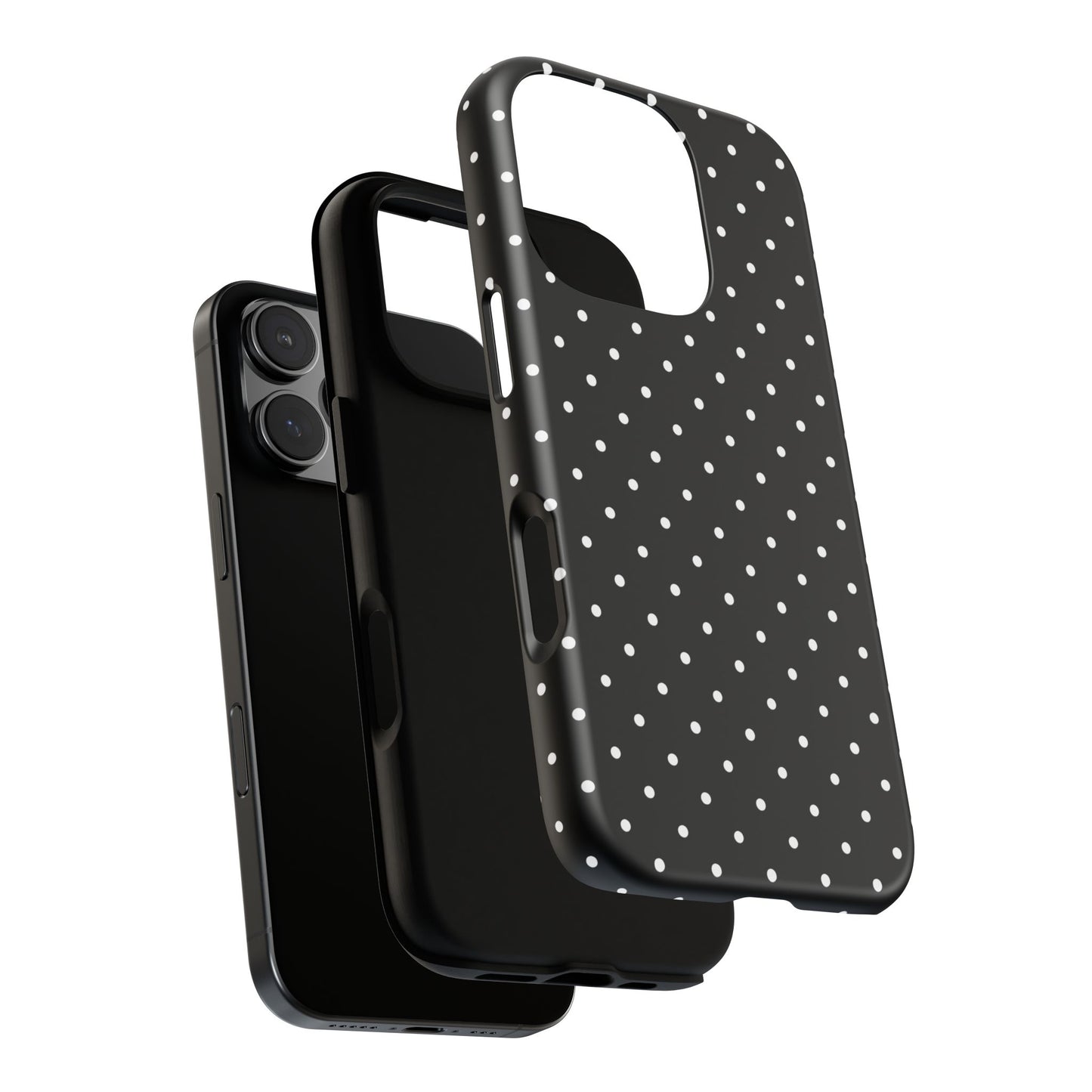 Polka Black Tough Phone Case