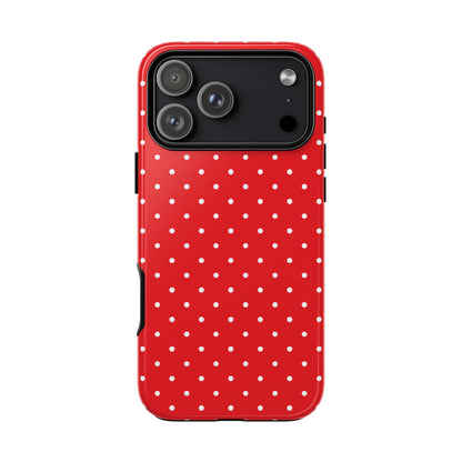 Polka Red Tough Phone Case