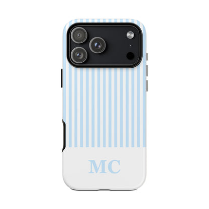 Custom Initial Stripe Tough Phone Case