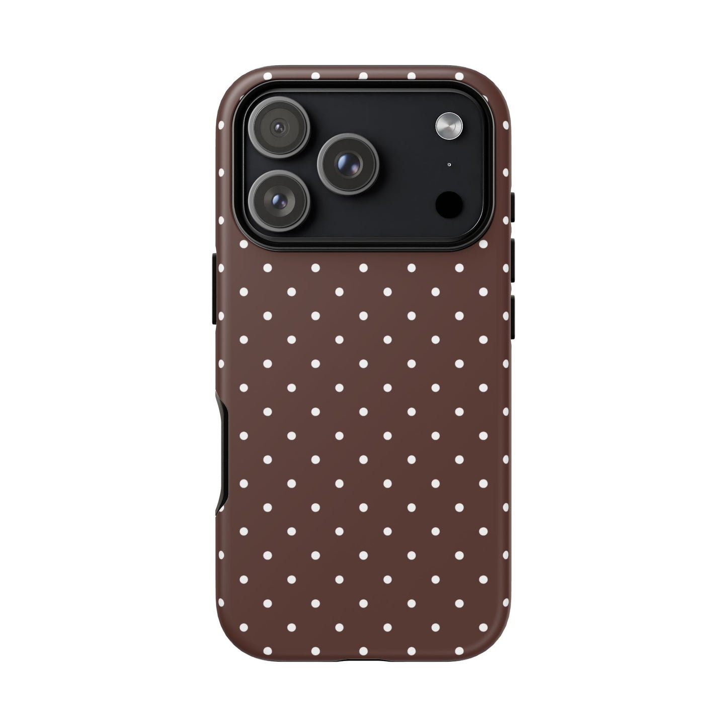 Polka Brown Tough Phone Case