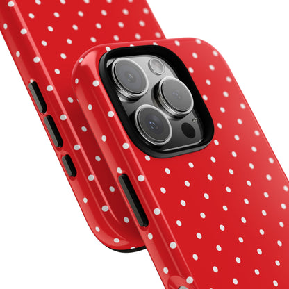 Polka Red Tough Phone Case