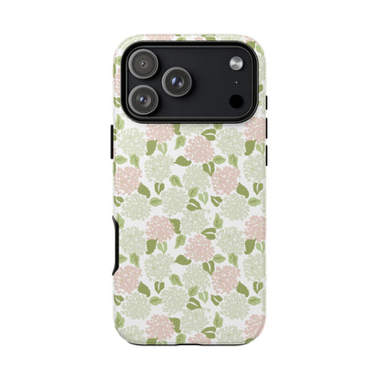 Pink Hydrangea Tough Phone Case