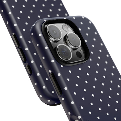 Polka Navy Tough Phone Case