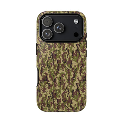 Pixelated Camo Tough Phone Case
