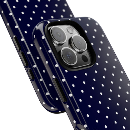 Polka Navy Tough Phone Case
