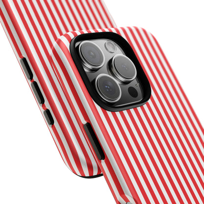 Custom Initial Stripe Tough Phone Case