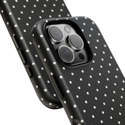 Polka Black Tough Phone Case