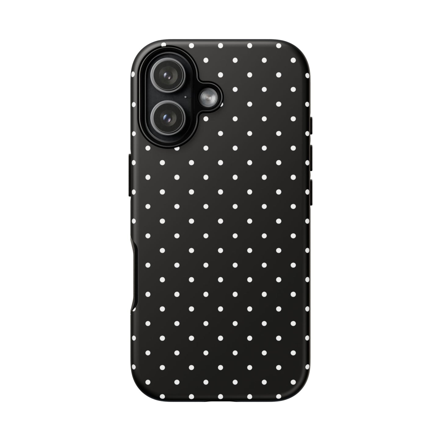 Polka Black Tough Phone Case