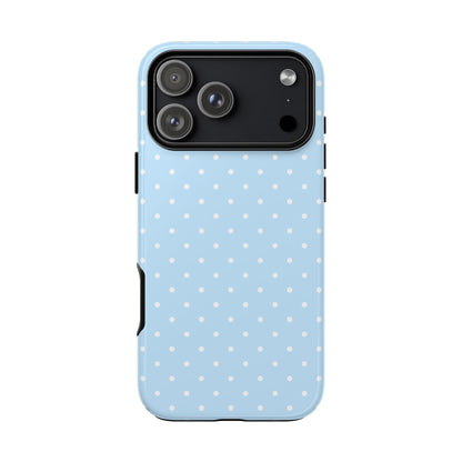 Polka Blue Tough Phone Case