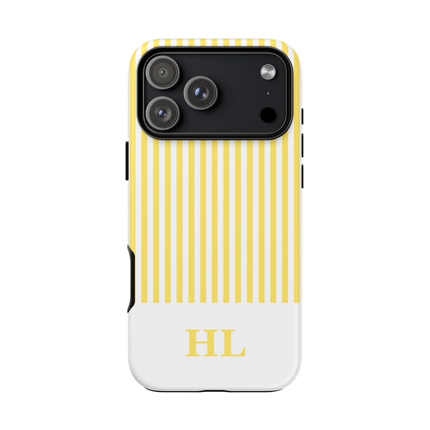 Custom Initial Stripe Tough Phone Case