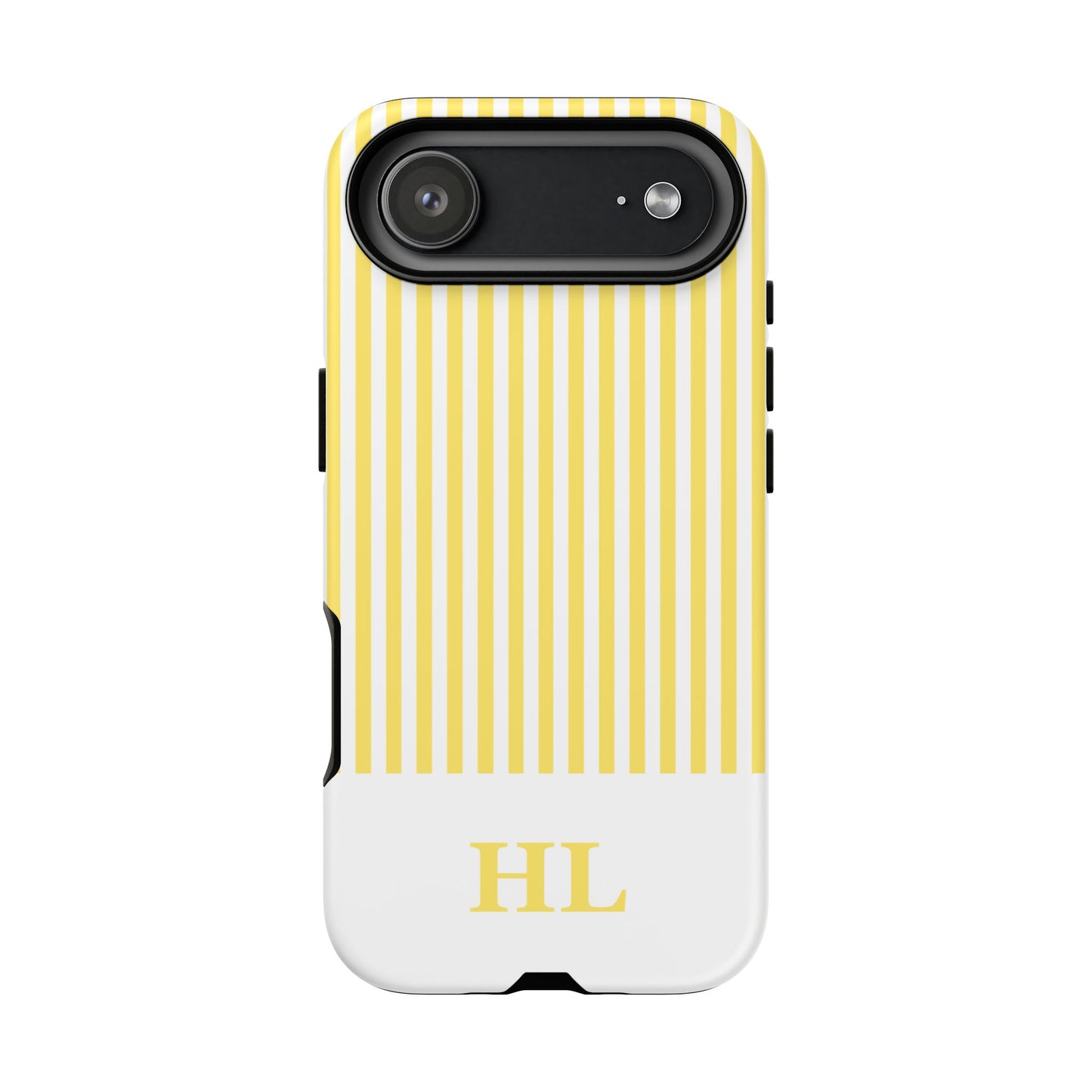 Custom Initial Stripe Tough Phone Case