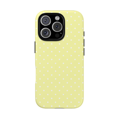 Polka Yellow Tough Phone Case