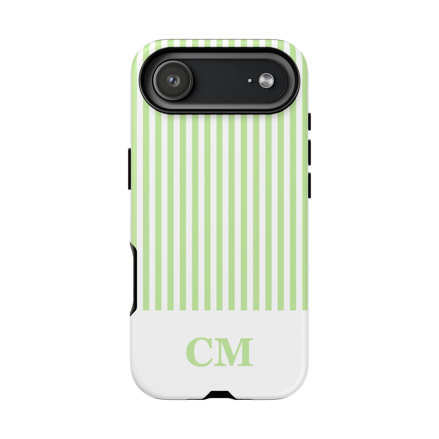 Custom Initial Stripe Tough Phone Case