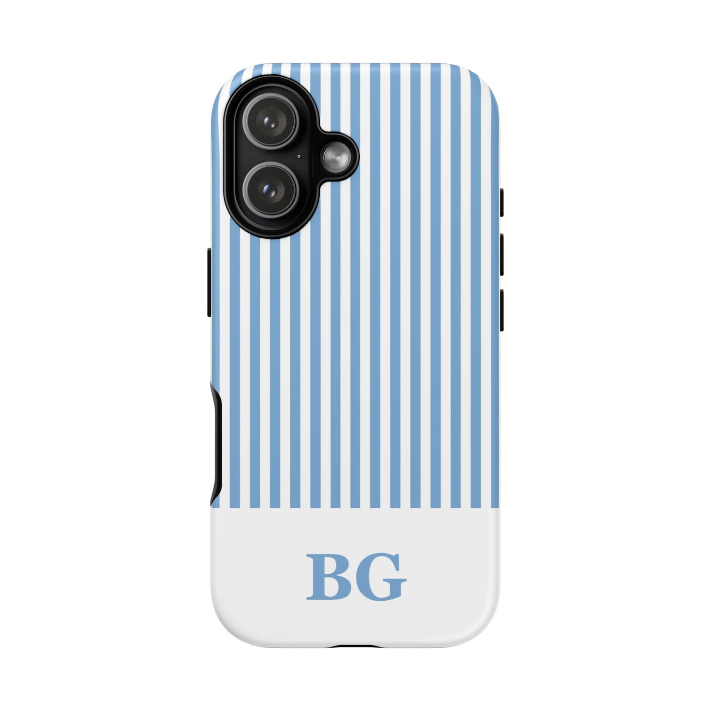 Custom Initial Stripe Tough Phone Case
