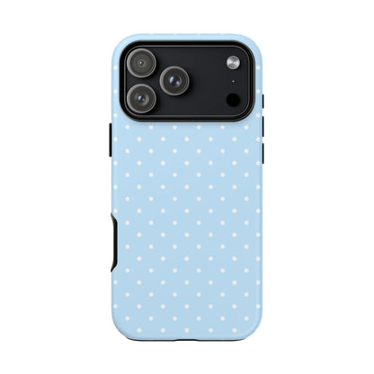 Polka Blue Tough Phone Case