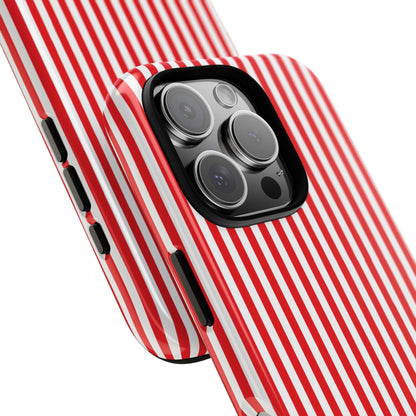 Custom Initial Stripe Tough Phone Case