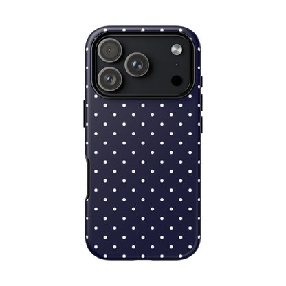 Polka Navy Tough Phone Case