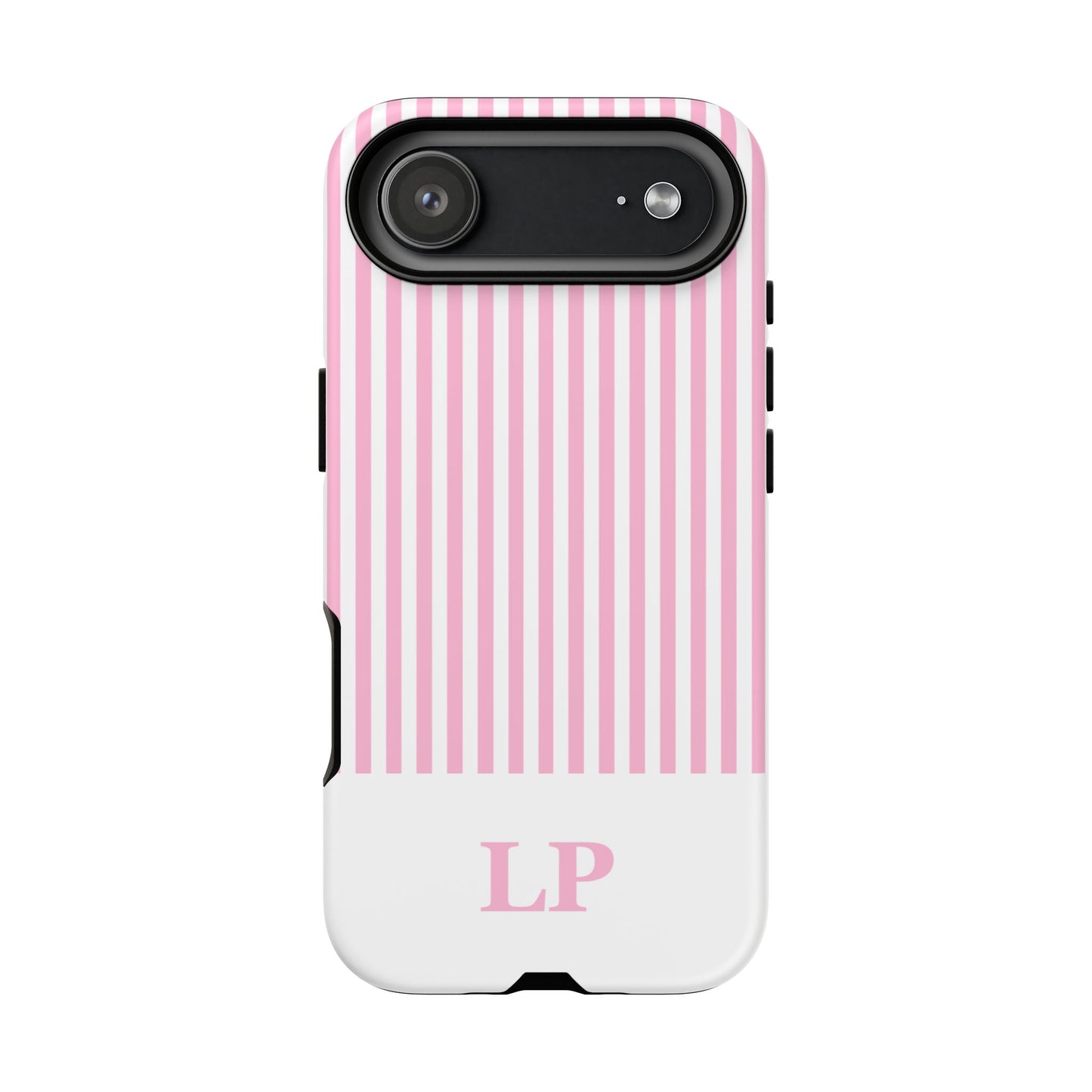 Custom Initial Stripe Tough Phone Case
