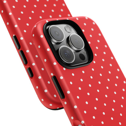 Polka Red Tough Phone Case