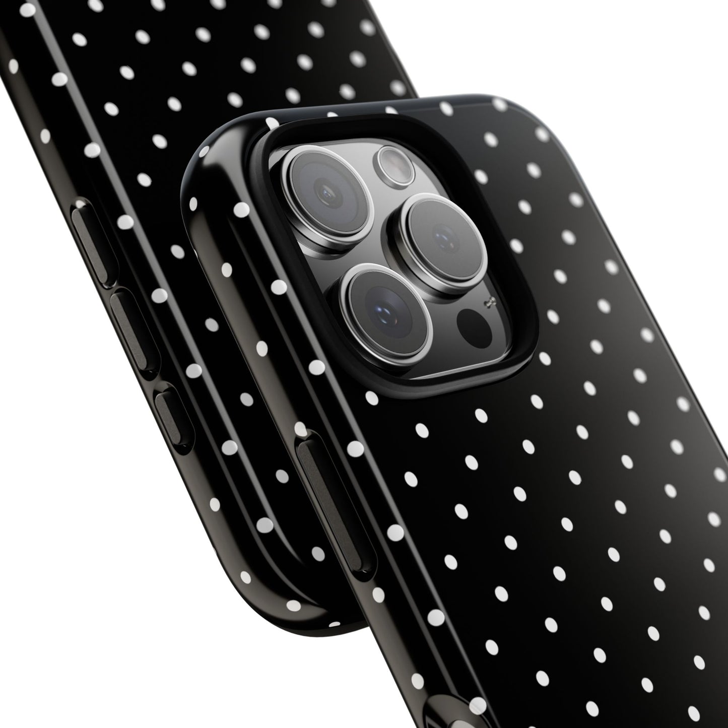 Polka Black Tough Phone Case