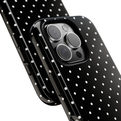 Polka Black Tough Phone Case